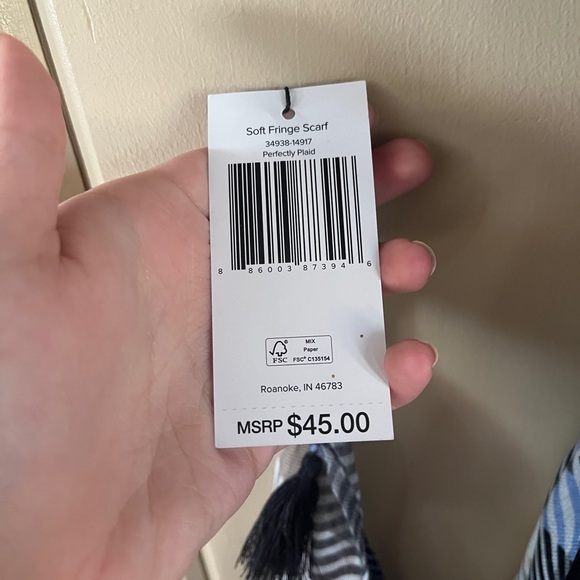 perfectly plaid vera bradley soft fringe scarf - Picture 6 of 7